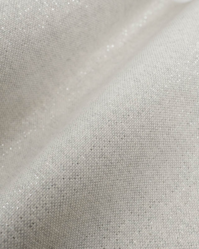 Effet Lin Lurex Enduit 160 Gris Argent - Maison Klem